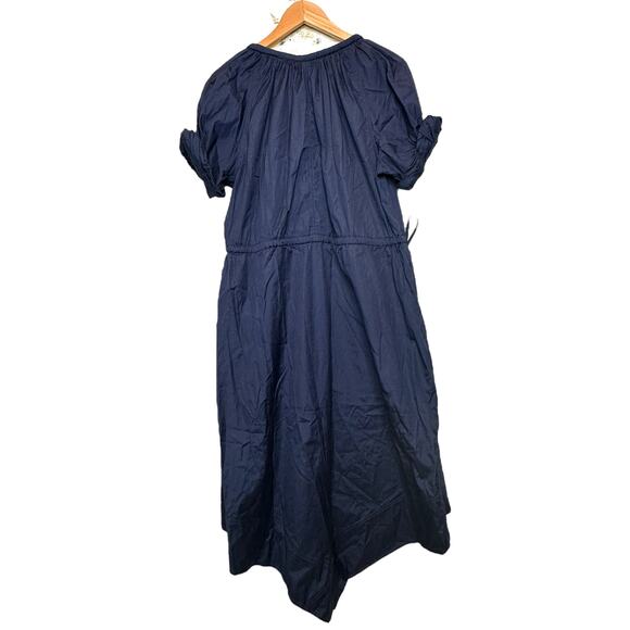 A.L.C. Odin Poplin Midi Asymmetric Cotton Dress Maritime Navy Blue Size 8 NWT - Picture 7 of 15